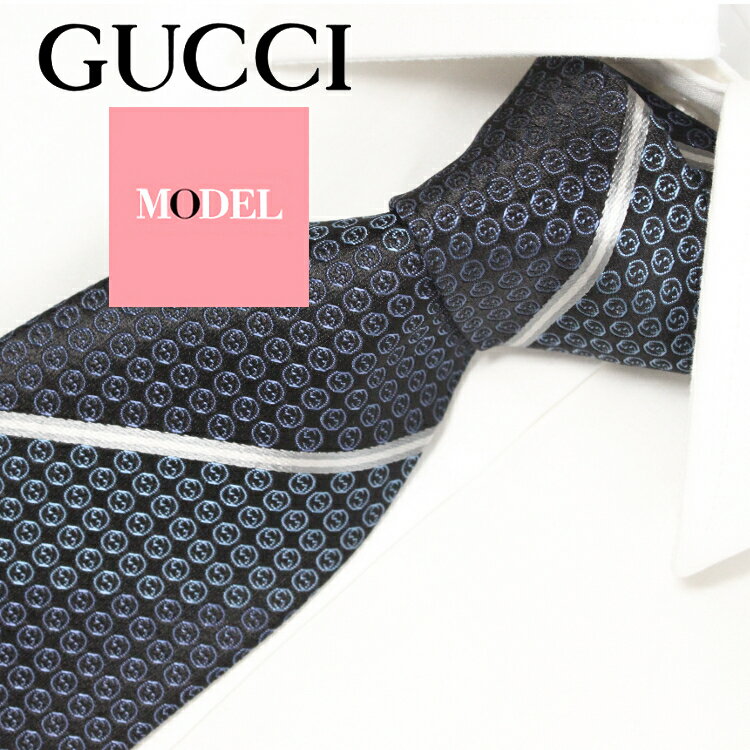 グッチ GUCCI ネクタイ メンズ ストライプ GG柄 ダブルG GGマーク ネイビー ブルー 紺 青 水色 シルク 新品 本物 正規品 アウトレット 386487 4B002 4062