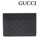 グッチ 名刺入れ（メンズ） GUCCI グッチ カードケース パスケース 名刺入れ クレジットカードケース メンズ レディース 革 新品 正規品 グッチカード入れ gucciカードケース グッチシマ ぐっち 黒 ブラック アウトレット 262837 BMJ1N 1000