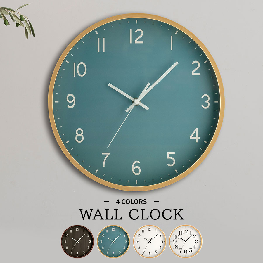壁掛け 時計 インテリア デザイン時計 非電波時計 静音 掛け時計 スイープムーブメント 静か 秒針付き 非電波 モダン 円形 ラウンド シンプル 北欧風 木枠...