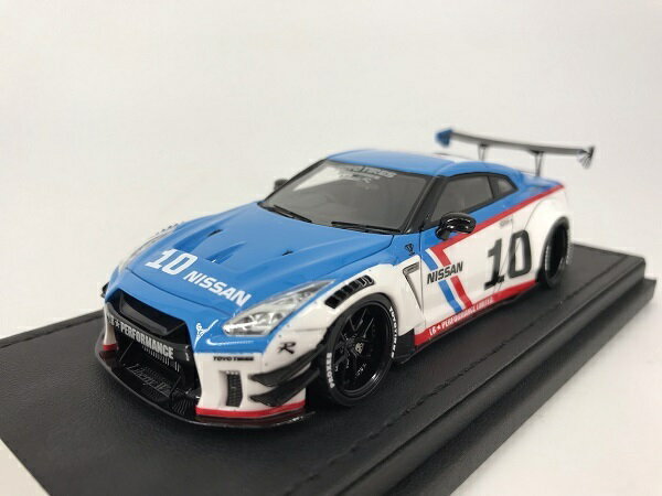 樂天商城 - イグニッションモデル製 　1/43 リバティーウォーク 日産 GT-R R35タイプ 2 　ホワイト/ブルーイグニッションモデル製　IG2555