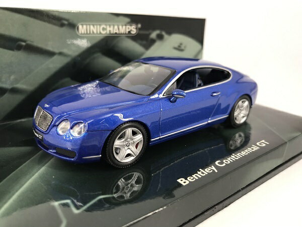 樂天商城 - マキシチャンプス製 1/43 BENTLEY コンチネンタル GT 2003 (ブルーメタリック)　マキシチャンプス製　436139022