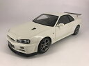 オートアート製 1/18 日産 スカイライン GT-R （R34） Vスペック II （ホワイトパール）オートアート製 77406