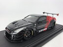 イグニッションモデル製　1/43リバティーウォーク 日産 GT-R R35タイプ2　ブラック/レッドイグニッションモデル製　IG2556