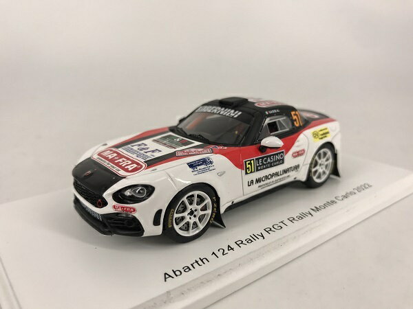 樂天商城 - スパーク製　1/43 アバルト124 ラリー RGT No.51ラリーモンテカルロ 2022スパーク製　　S6703
