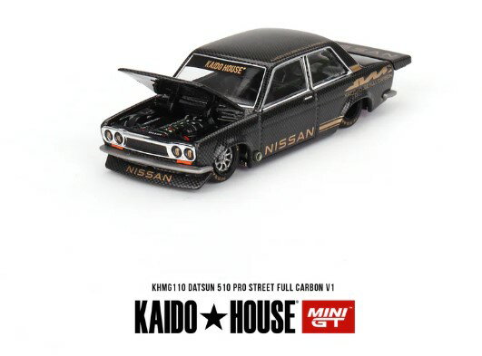MINI-GT製　1/64ダットサン KAIDO 510 プロストリートフルカーボン V1(左ハンドル) MINI-GT製　KHMG110