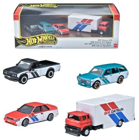 樂天商城 - マテルインターナショナル製　1/64ホットウィールプレミアム　コレクターセットBRE ダットサンマテルインターナショナル製　HRT52