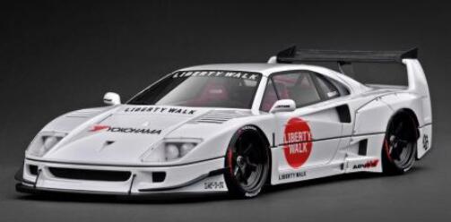 LB-WORKS 40 White　1/18 ScaleIG3752 伝説のF40がLB-WORKS仕様で現代に蘇る。 ignition modelより、リバティーウォークの最新デモカー「LB-WORKS 40」を1/18スケールで再現 。2023年の東京オートサロンで話題となった車両を実車取材し、ビス留めフェンダーや大型ウィング、V8ツインターボエンジンなどの細部を忠実にモデル化しました 。ホワイトボディに専用デカールが映える、コレクションの主役にふさわしい究極の逸品です 。 2