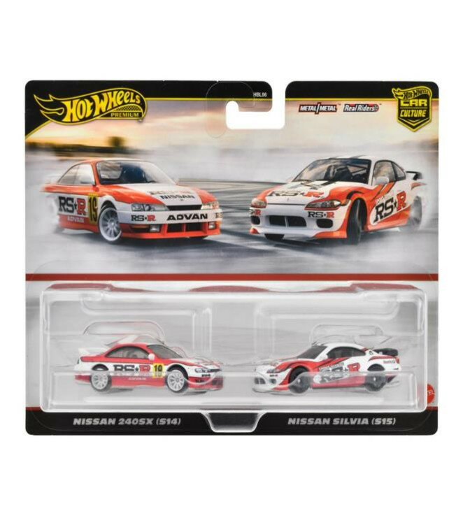 樂天商城 - ホットウィール プレミアム 2パック 日産 240SX (S14) / 日産 シルビア (S15)HRR84