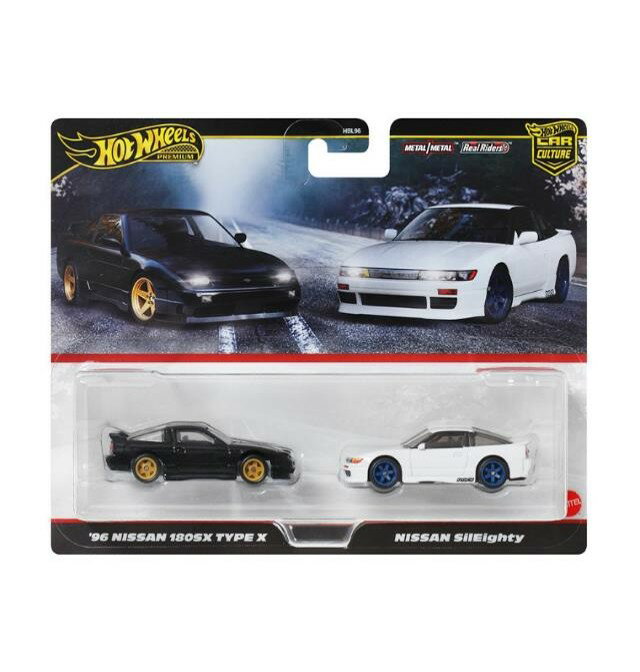 樂天商城 - ホットウィール プレミアム 2パック '96 日産 180SX タイプX / 日産 シルエイティJBK96