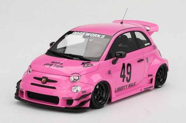 樂天商城 - 1/18 アバルト 595 LB-WORKS x Abas Works ピンクTS0607