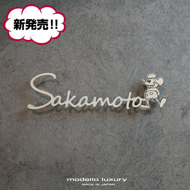 ステンレス表札【ファンタジーM】アイアン調 戸建て おしゃれ ローマ字 国内生産 日本製 切り文字 ネームプレート