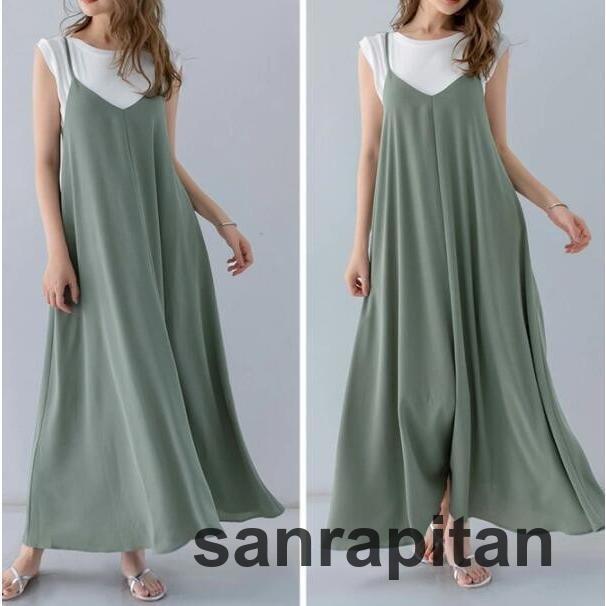 キャミワンピースレディースフレアポ...