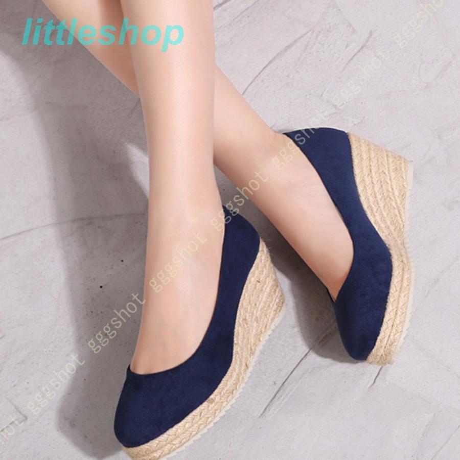 スリッポン レディース ジュート巻き 厚底 エスパドリーユ キャンバス 婦人靴 シューズ カジュアル ウ..