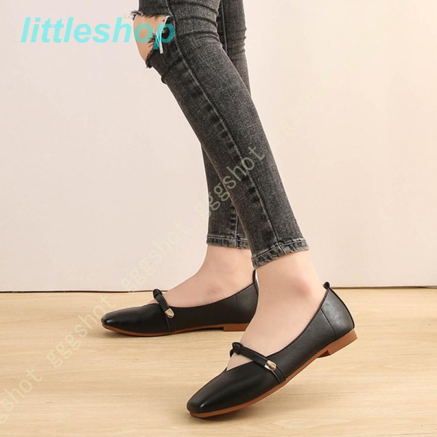 パンプス レディース シューズ ローヒール ぺたんこ バレエシューズ 痛くない Vカット フラットパンプス スクエアトゥ リボン 走れる 滑り止め 大きサイズ