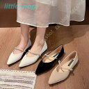 パンプス レディース フラットパンプス フラットシューズ ローヒール ポインテッドトゥ スリッポン 可愛い キレイめ お洒落 上品 エレガント フェミニン