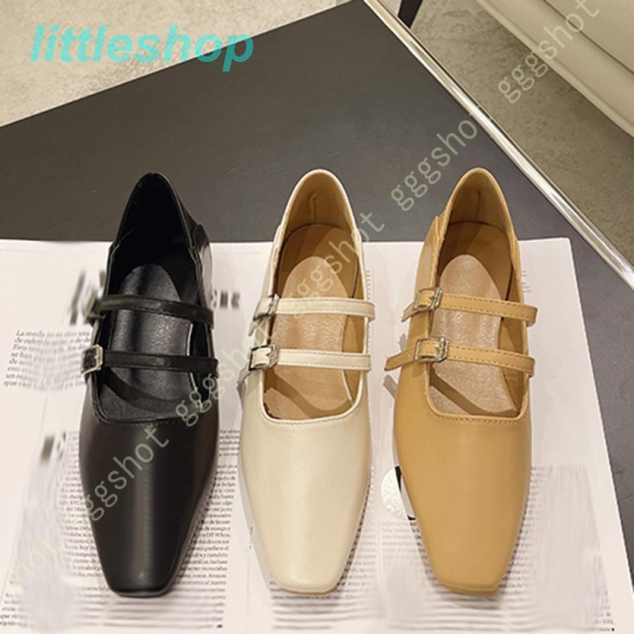 カジュアル スクエアトゥ フラットシューズ 黒 歩きやすい 疲れない走れる バレエシューズ ペタンコパンプス ぺたんこ靴 かわいい ローヒール ぺたんこ