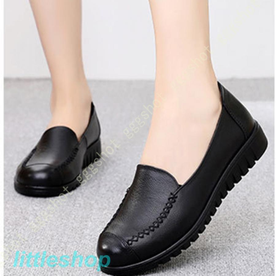 パンプス ウェッジソール フラット コンフォートシューズ 厚底パンプス ラウンドトゥ 通勤 入学式 大人 かわいい シンプル エレガント 美脚 低反発 クッション