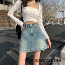 レディース スカート 春夏 ミニスカート Aライン 美脚 台形 体型カバー スリム タイトスカート ハイウエスト デニムスカート 可愛い aライン デニム ミニ