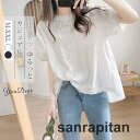 tシャツ Tシャツ ゆるっと 大人カジュアル 綿 半袖 春 夏 レース 花柄 ブラウス トップス ナチュラル 大きいサイズ 体型カバー 通学 通勤 おしゃれ 可...