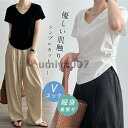 半袖 Tシャツ カットソー サイドプリーツ 春夏 可愛い トップス Vネック レディース スリムTシャツ 女性 タイトTシャツ 無地 夏 おしゃれ