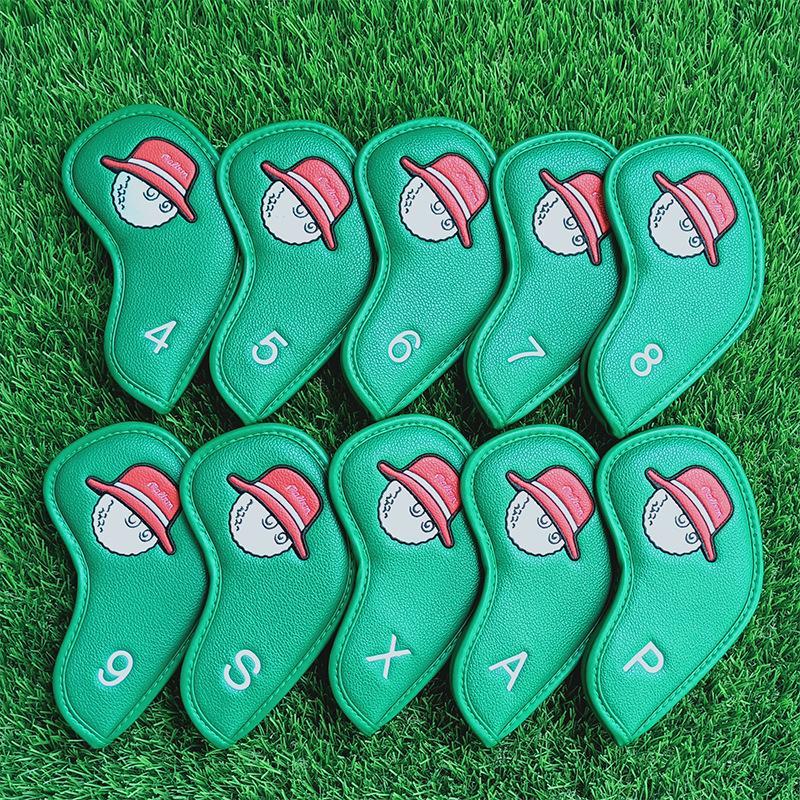 アイアンカバー ゴルフカバー 4-9 セット 番手付 防水 イノシシ