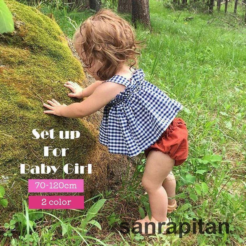 セットアップ 上下セット ブラウス ズボン キッズ 子供用 女の子 夏服 ノースリーブ ショートパンツ ウエストゴム フリル かわいい おしゃれ お出