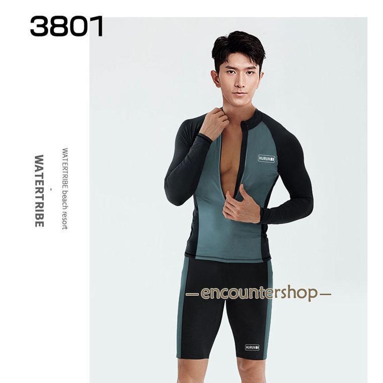 水着 セパレート 水陸両用 メンズ フィットネス 長袖 サーフパンツ 水泳パンツ スイムパンツ スイミング 水泳 練習用 スパッツ