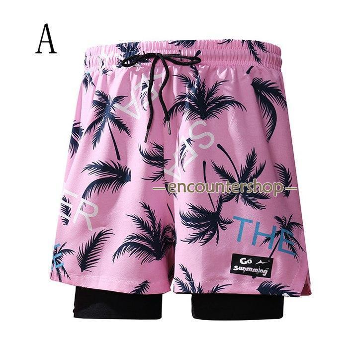 水着 メンズ サーフパンツ ハーフパンツ 海水パンツ 男性 体型カバー おしゃれ スイムショーツ 水陸両用 インナー インナー付 大きいサイズ