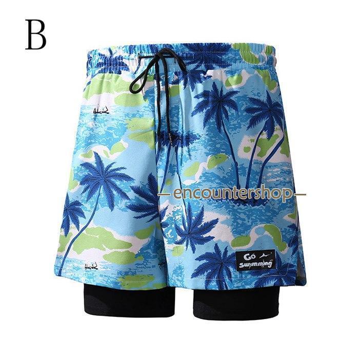 水着 メンズ サーフパンツ ハーフパンツ 海水パンツ 男性 体型カバー おしゃれ スイムショーツ 水陸両用 インナー インナー付 大きいサイズ