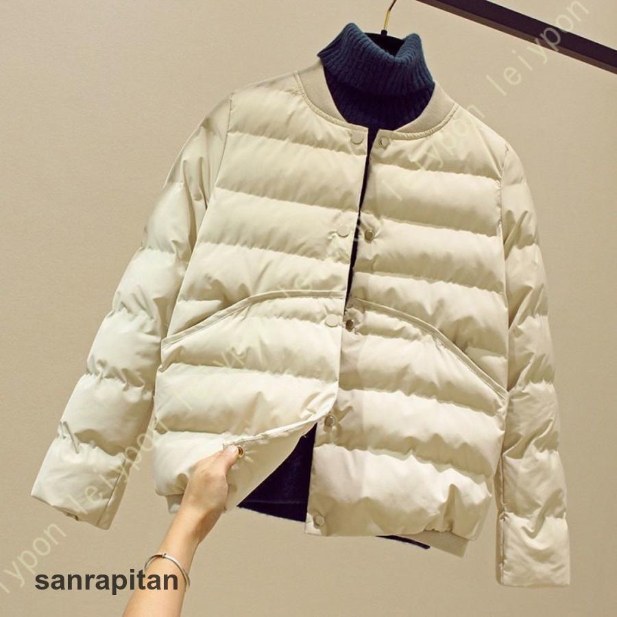レディース ボリューム 中綿ジャケット 冬コート アウター ジャケット 綿入れ 外套 軽量 厚手 ショート丈 かわいい ファッション きれいめ カジュアル