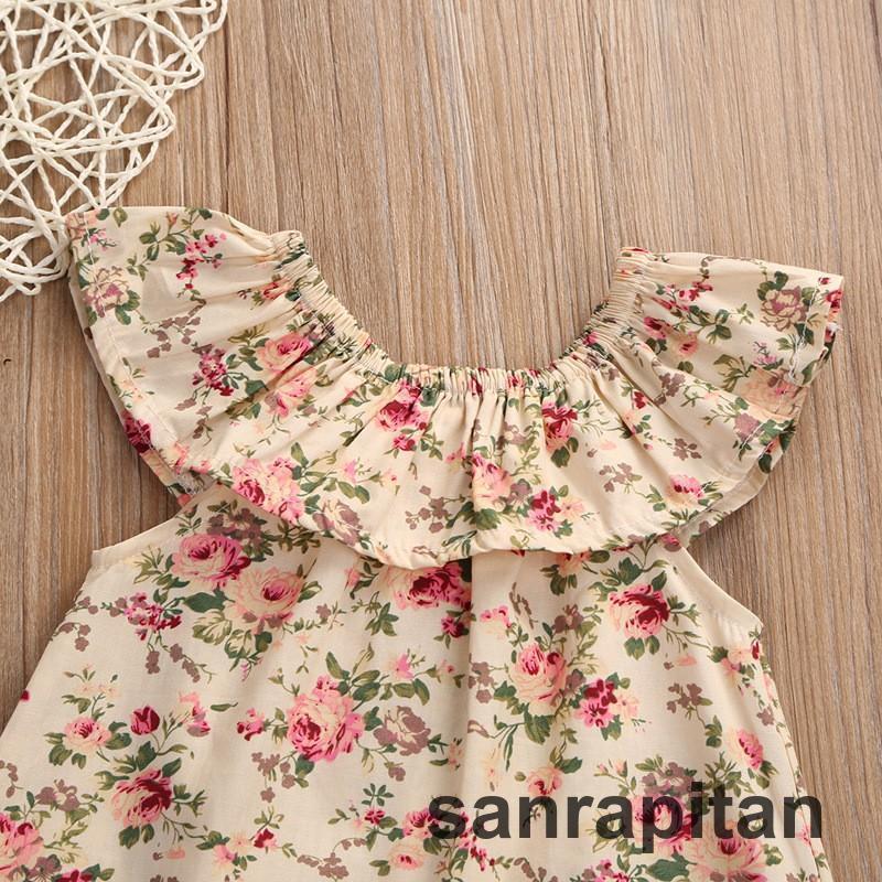 上下セット ノースリーブ タンクトップ ショートパンツ 短パン ラッフルカラー 花柄 子供用 キッズ セットアップ 2点セット トップス ボトムス 半