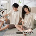 ルームウェア ショートパンツ 半袖 上下セット パジャマ セットアップ カップル レディース メンズ tシャツ 夏用 春夏 部屋着 コットン 綿