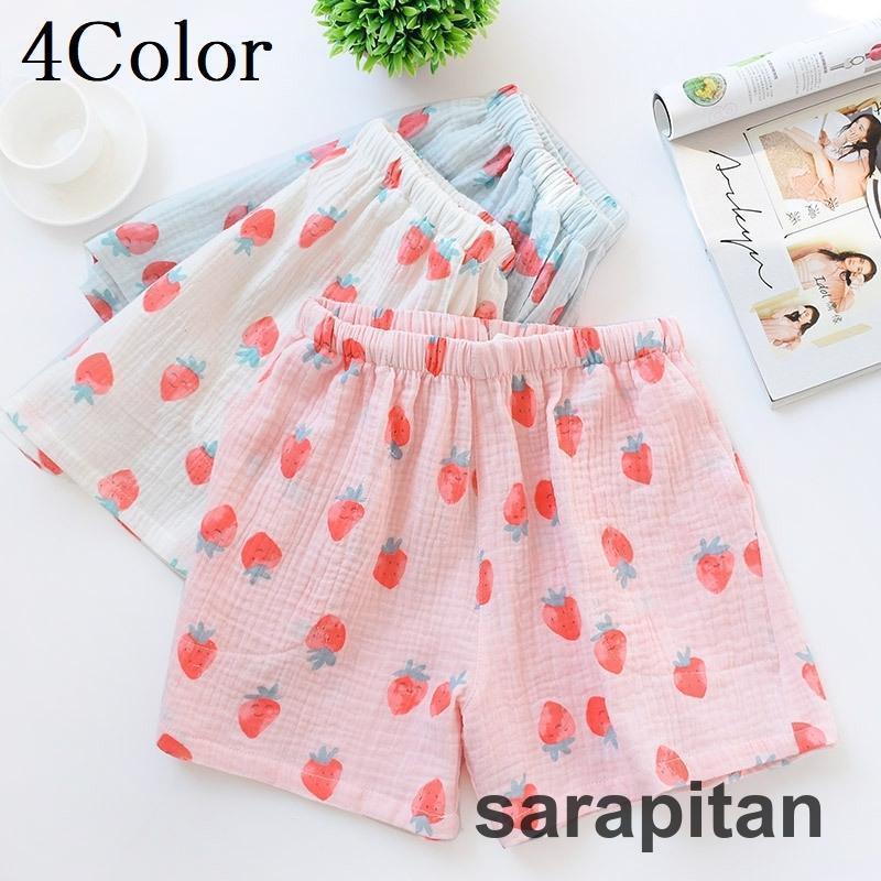 ルームウェア ショートパンツ 短パン レディース 部屋着 ナイトウェア イチゴ ニンジン おしゃれ 可愛..