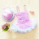 水着 女の子 子供服 水着子供女子 帽子付き 子供水着 オススメ 温泉 海水浴 3点セット おしゃれ かわいい フィラ ビキニ水着 UVカット加工(4)