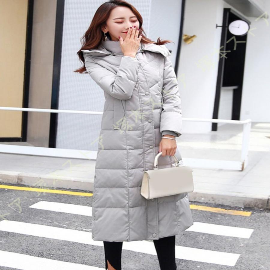 ダウンコート レディース ロング 軽量 大きいサイズ ダウンジャケット 細見え コート フード付き アウター ファッション きれいめ 20代 30代 40代 5...