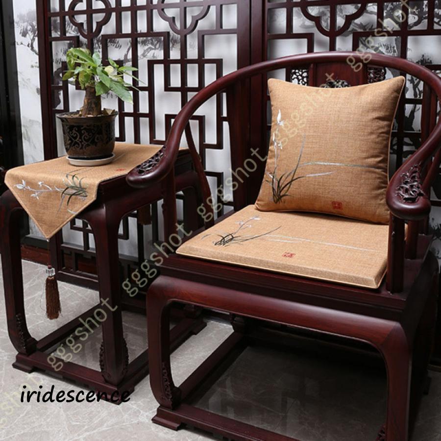 チェアパッド 座布団 いす用クッション ふわふわ シートクッション スクエアシート 無地 椅子用クッシ..