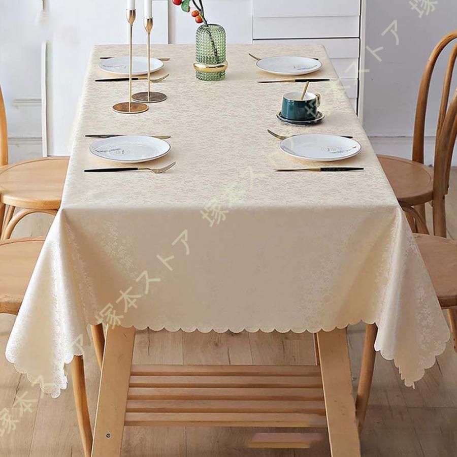 テーブルクロス ビニール PVC 撥水 防水 防油 防汚 こぼれ防止 おしゃれ 北欧 かわいい サボテン 木の枝と葉 長机 長方形 正方形 ブルー グレー