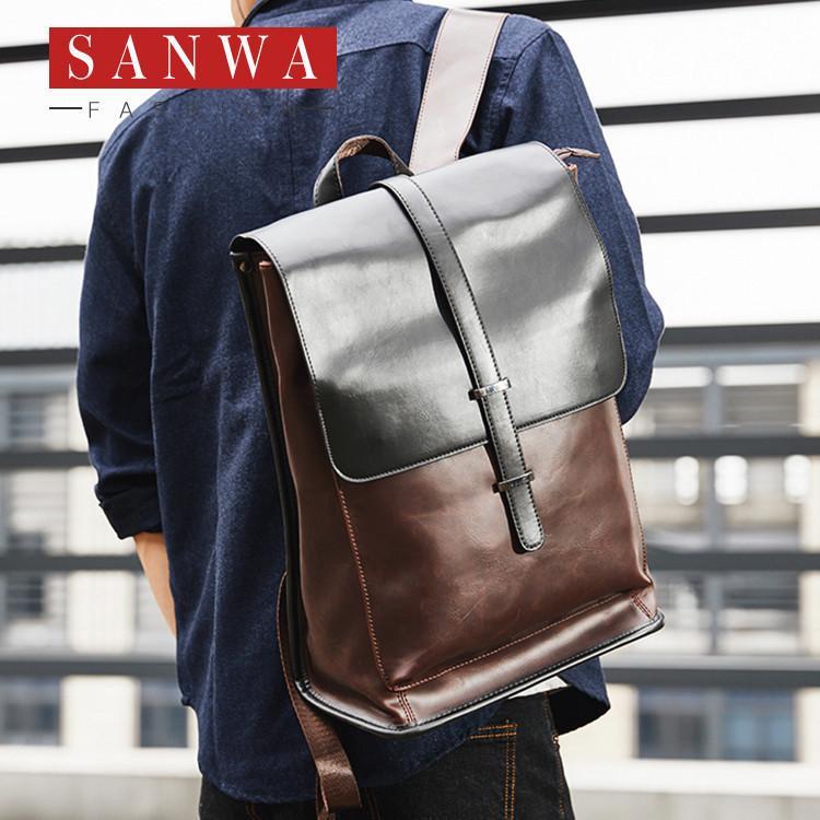 リュック　メンズ　リュックサック pu革　デイパック　ビジネス　バックパック　レザー　通勤通学　旅..