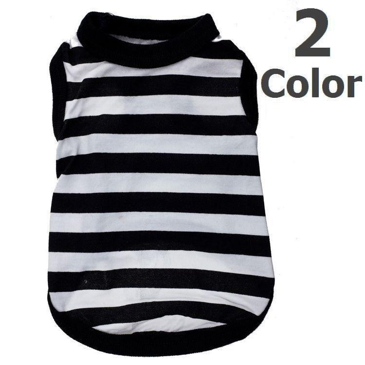 ペット用 犬用 洋服 タンクトップ ノースリーブ 薄手 カットソー ボーダー柄 春 夏 秋 カジュアル おしゃれ かっこいい カッコイイ 可愛い