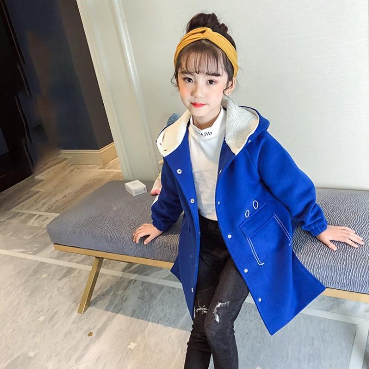 キッズコート　秋冬　コート　女の子　子供服　ロングコート 　フード付き 保温 ジュニア　アウター　ジャケット　可愛い　カジュアル　8090100110120130