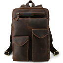 リュック メンズ リュックサック 本革 牛革 デイパック ビジネス バックパック レザー 通勤通学 旅行 出張 アウトドア 自転車鞄 カバン 男女兼用