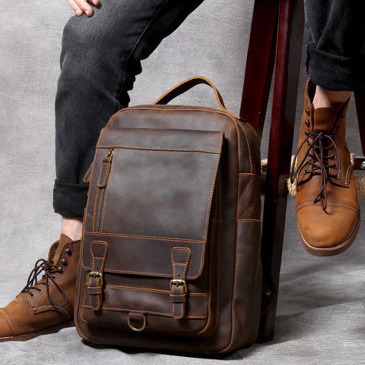 リュック　メンズ　リュックサック 本革　牛革　デイパック　ビジネス　バックパック　レザー　通勤通..