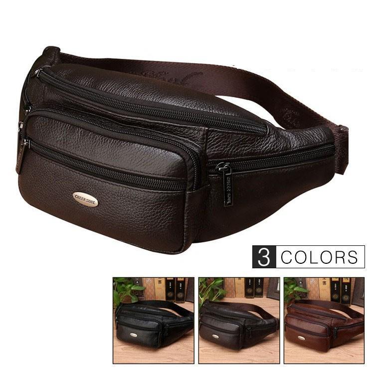 ウエストバッグ メンズ　牛革 レザー　2way ボディバッグ　こし掛け 腰かけ ヒップバッグ 鞄 ミニショ..