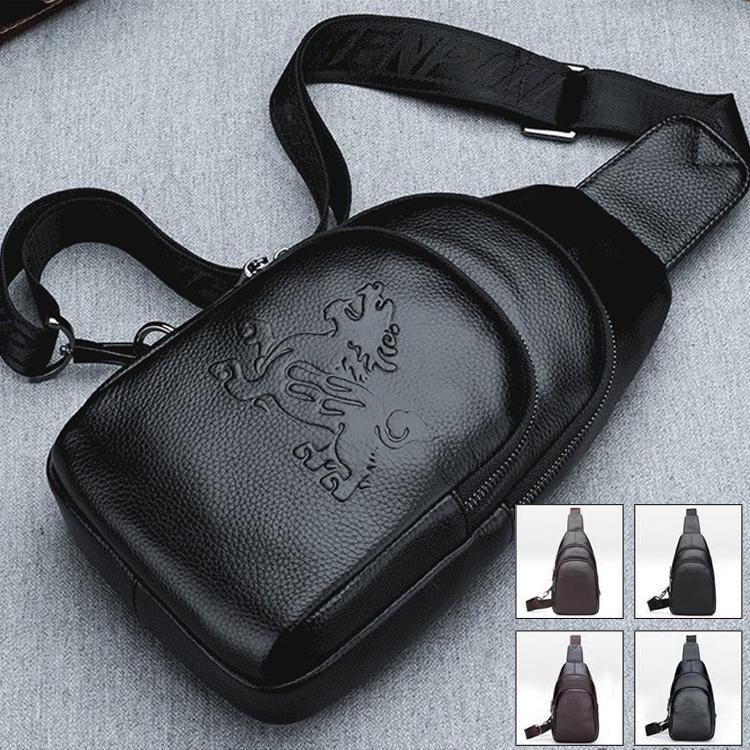 ボディバッグ メンズ 本革　2way 縦型　斜め掛け　ショルダーバッグ 自転車　鞄 レザー　ワンショルダ..