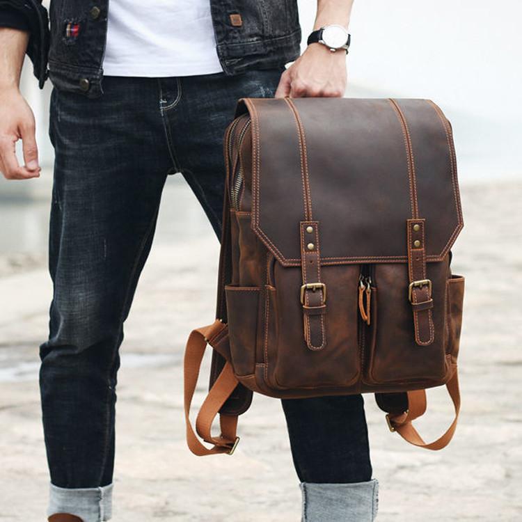 リュック　メンズ　リュックサック 本革　デイパック　ビジネス　バックパック　レザー　通勤通学　旅..