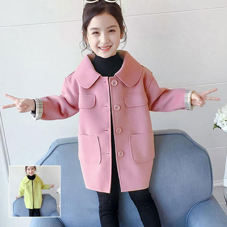 ピーコート Pコート キッズコート ミドル丈 秋冬 ラシャコート 女の子 子供服 ジュニア アウター ジャケット キッズ 中綿コート 防寒