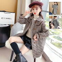 ピーコート Pコート キッズコート ロング丈 秋冬 ラシャコート 女の子 子供服 ジュニア アウター ジャケット キッズ 中綿コート 防寒