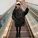 秋冬 ロングダウンコート キッズ ダウンコート ロング 女の子 フード付き 子供 ダウンジャケット ロングコート アウター 中綿 軽量