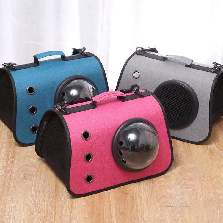 ペットキャリーバッグ 小型犬用 トートバッグバッグ ペット キャリア お散歩 透明　安心 折りたたみ式 スリングバッグ キャリーケース