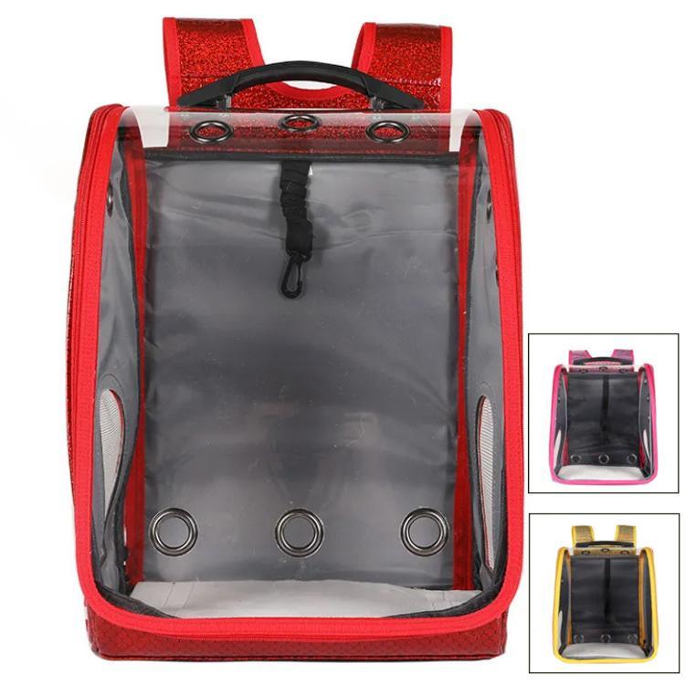 ペットキャリーバッグ 小型犬用 バックパックバッグ ペット キャリア 透明　安心 スリングバッグ キャリーケース